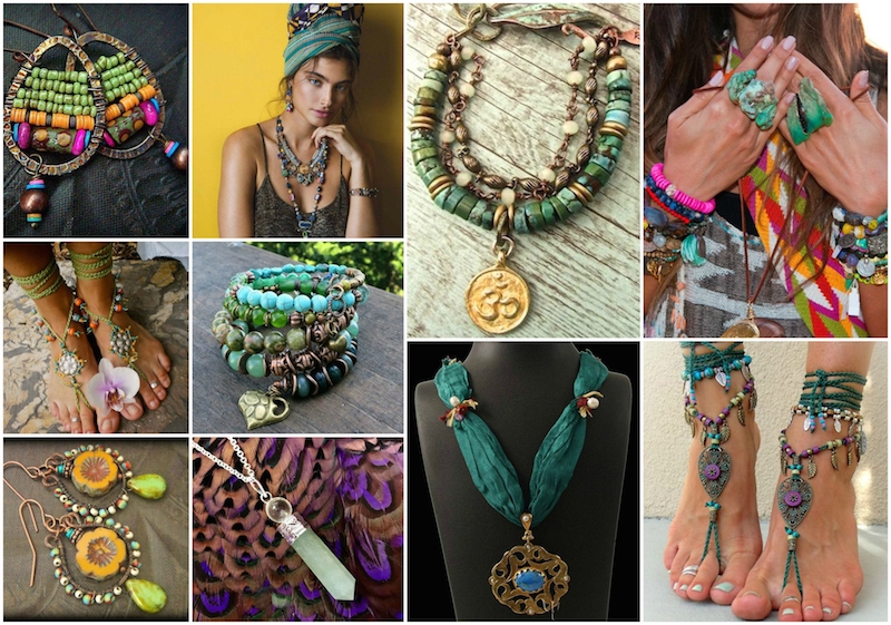 nakit zeleni poludragi kamen