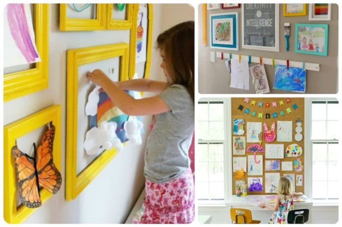 Mini umjetnicka galerija displej za crteze