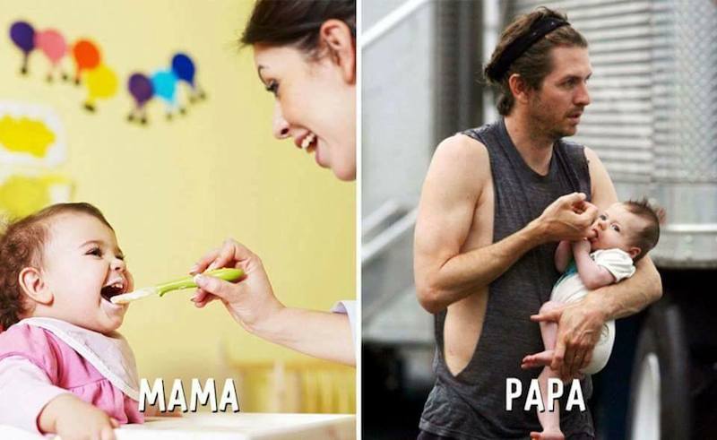 Urnebesne slike koje pokazuju razliku u roditeljstvu između mama i tata