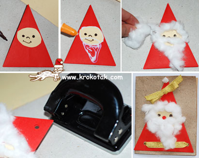 Izrada prazničnih čestitki Uradi sam mamaklik Deda mraz