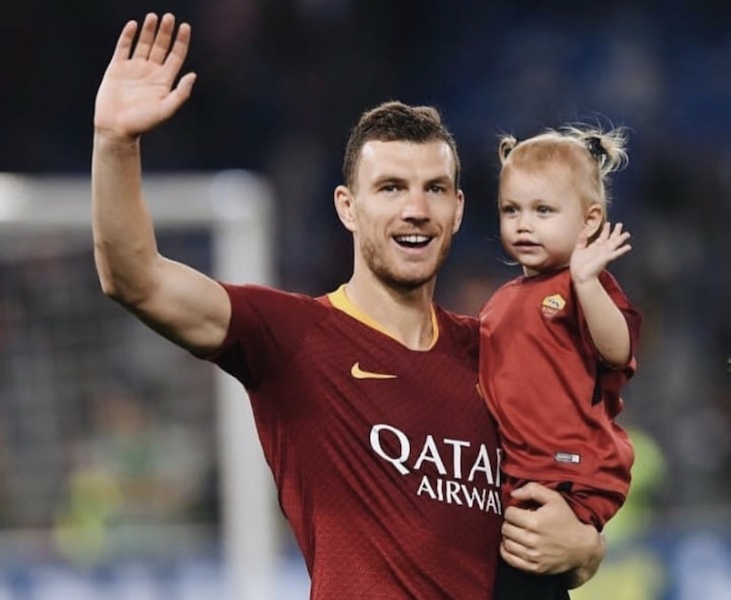 Edin i Una Džeko na terenu