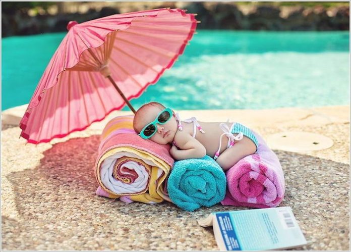 baby-beach Beba i ljetne vrućine: Kako obući bebu? Klima uređaji? Bazeni?
