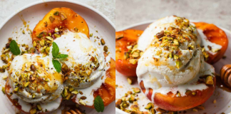 BRZI DESERT: Pečene breskve sa sladoledom (3 minuta pripreme)